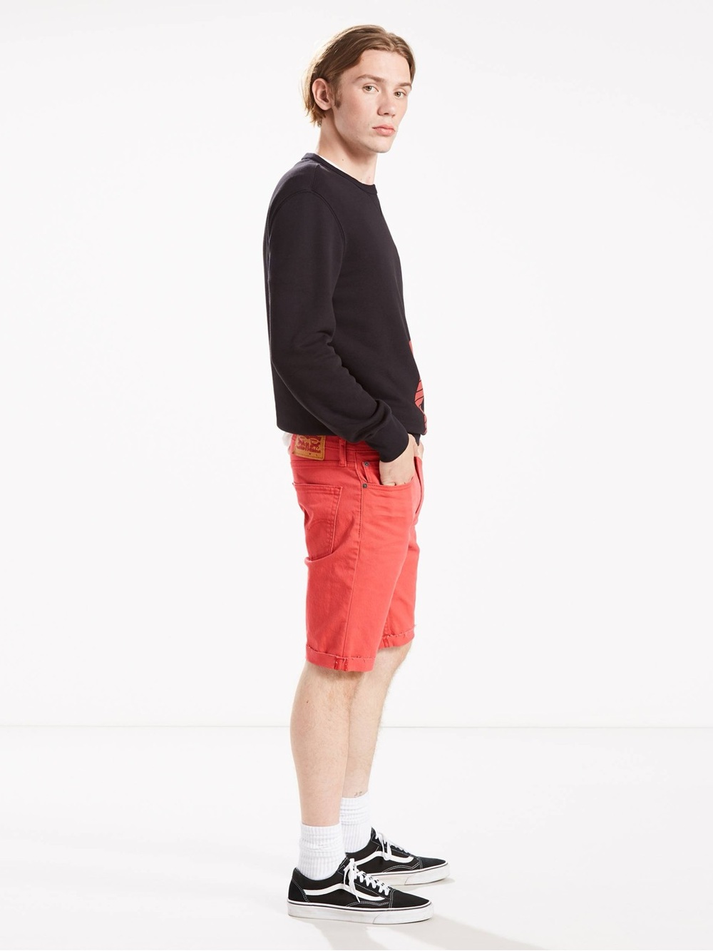 New Levis 511 Slim Fit Shorts Mens 42 Salmon Pink Coral Stretch Denim NWT Summer